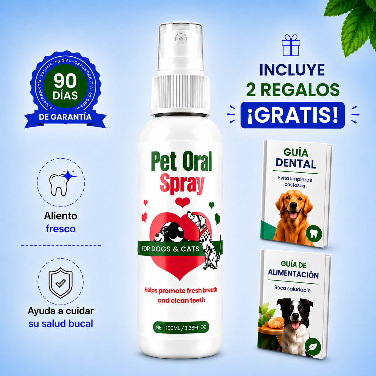 PetPuddle - Spray Dental para Perros y Gatos