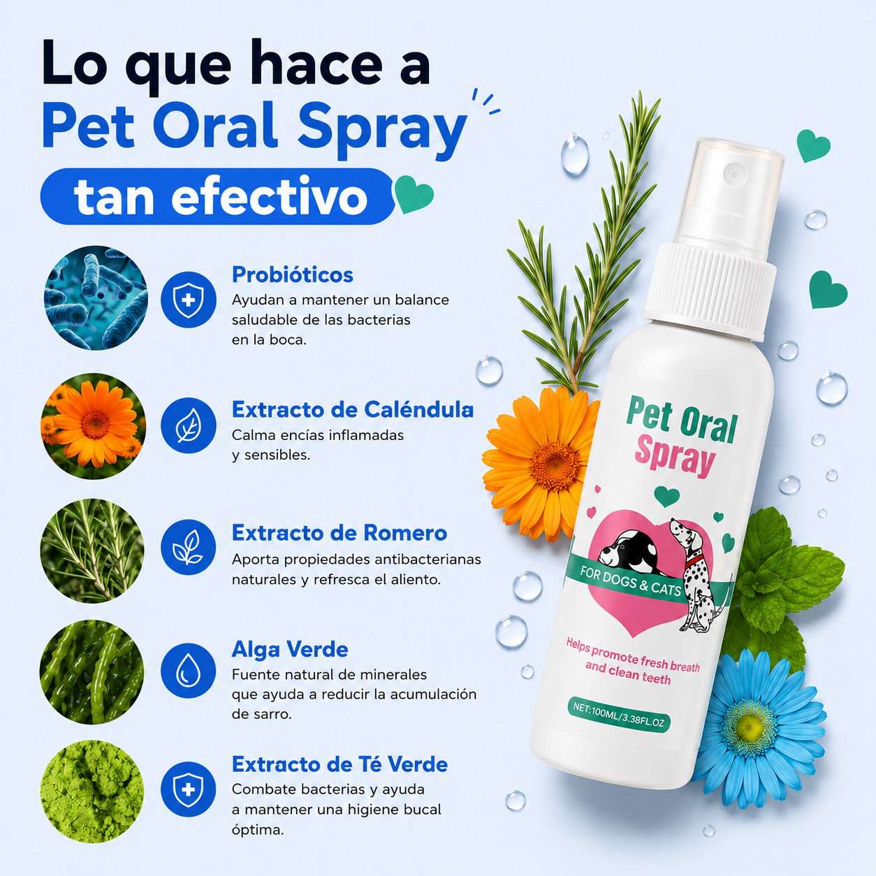 PetPuddle - Spray Dental para Perros y Gatos